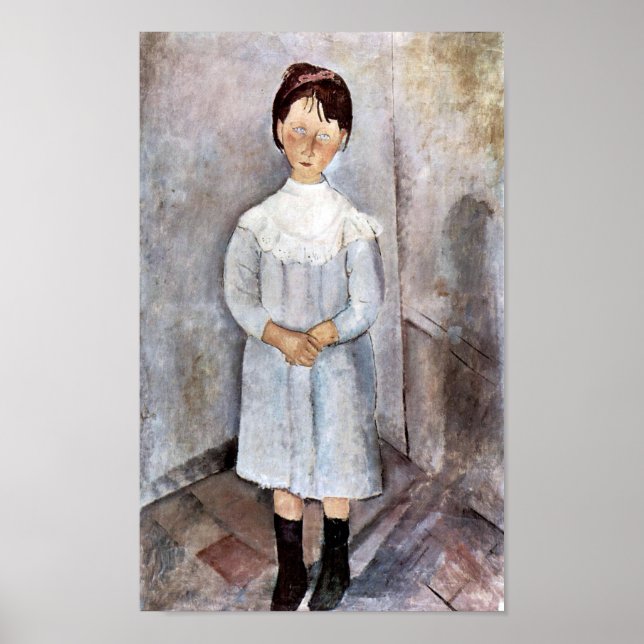 Girl in Blue, Modigliani Poster (Front)