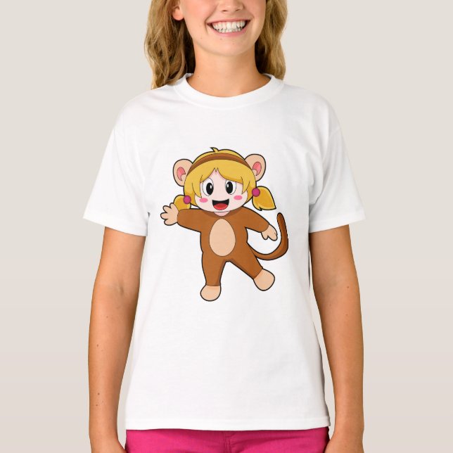 Girl in Costume as Monkey T-Shirt (Front)