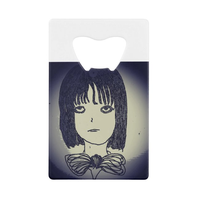 girl in eternity land manga anime drawing credit card bottle opener (Front)