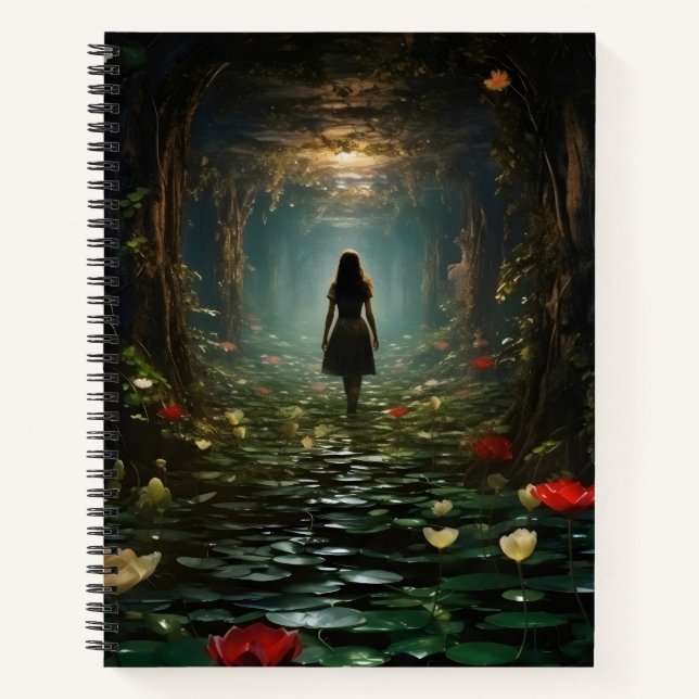 Girl in Fantasy Tunnel Notebook (Front)