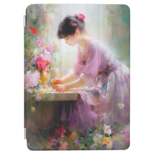 Girl in Flower Garden  iPad Air Cover