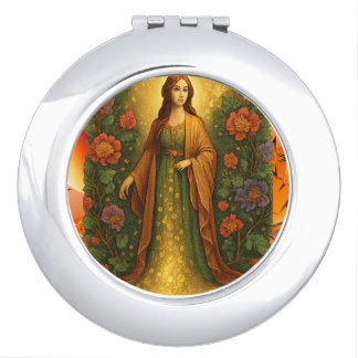 Girl in Garden Compact mirror