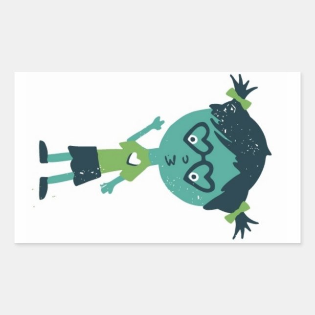 Girl in glasses sticker (Front)