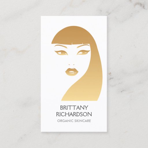 Customizable GIRL IN GOLD No. 1 Business Cards