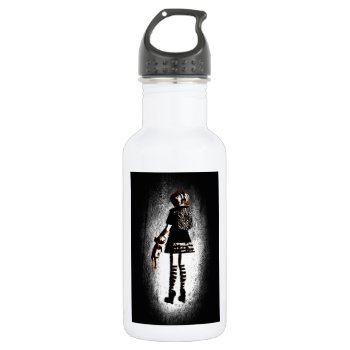 Girl In Goth Water Bottle by CaptainScratch at Zazzle