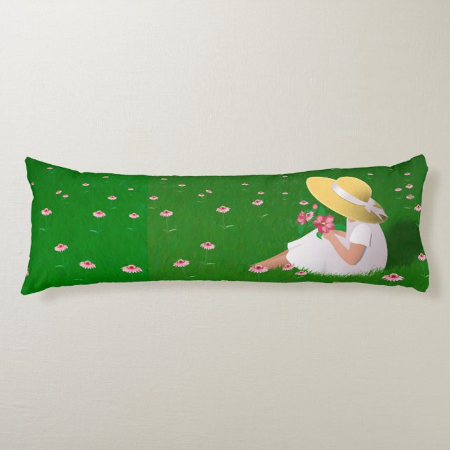 Girl In Grass Body Pillow (Front)