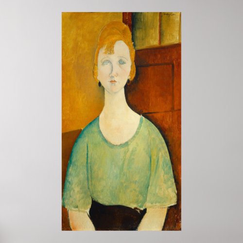 Girl in Green _ Amedeo Modigliani Fine Art Poster