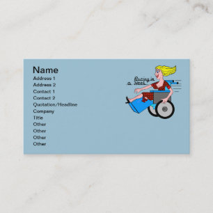 Girl in High Heel Wheelchair Amputee Business Card