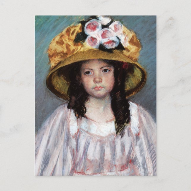 Girl in Large Hat by Mary Cassatt Postcard (Front)