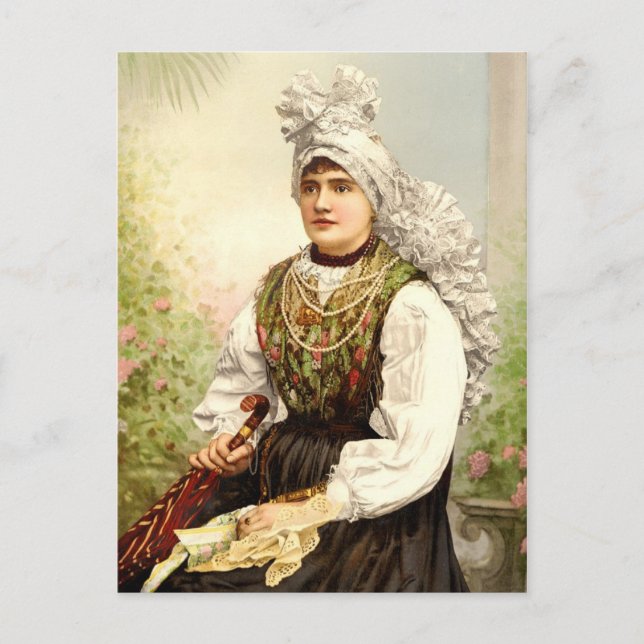 Girl in native costume of Carniola, Austro-Hungary Postcard (Front)