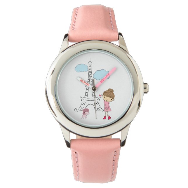 Girl in Paris with Poodle watch (Front)