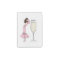 Girl in pink dress with champagne