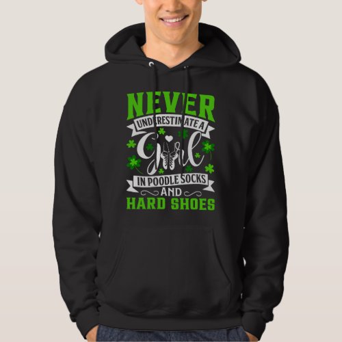 Girl In Poodle Socks Irish Dancer Ceili Reel Dance Hoodie