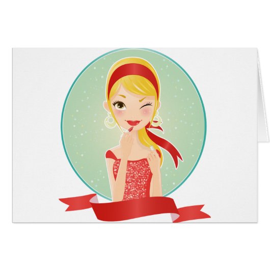Girl in red cards (Front Horizontal)