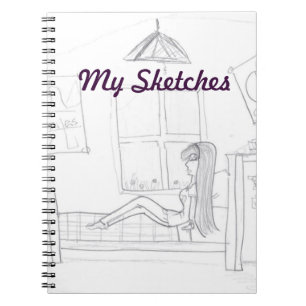 Girl In Room Sketch Book
