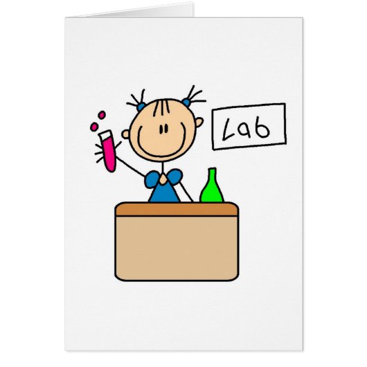 Girl In Science Lab Card (Front)