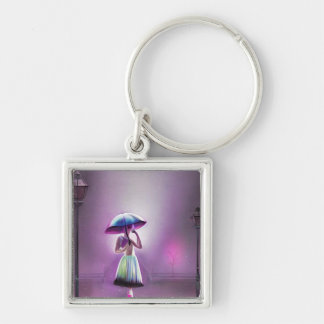 Girl in the Fog Keychain