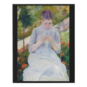 Girl in the Garden, Mary Cassatt Faux Canvas Print