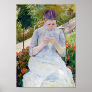 Girl in the Garden, Mary Cassatt Poster