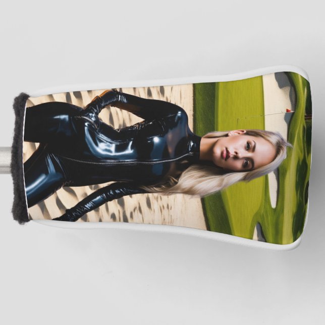 Girl in the Sandtrap Golf Head Cover (Front)