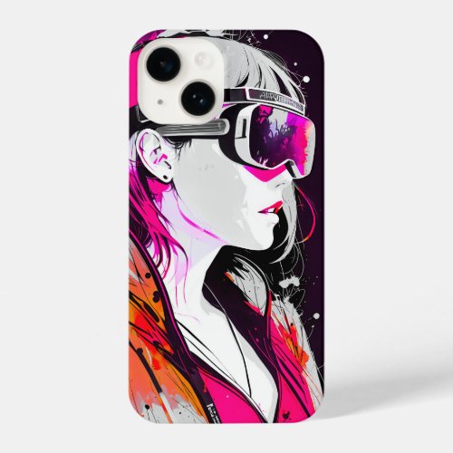 Girl in Virtual Reality Glasses iPhone 14 Case