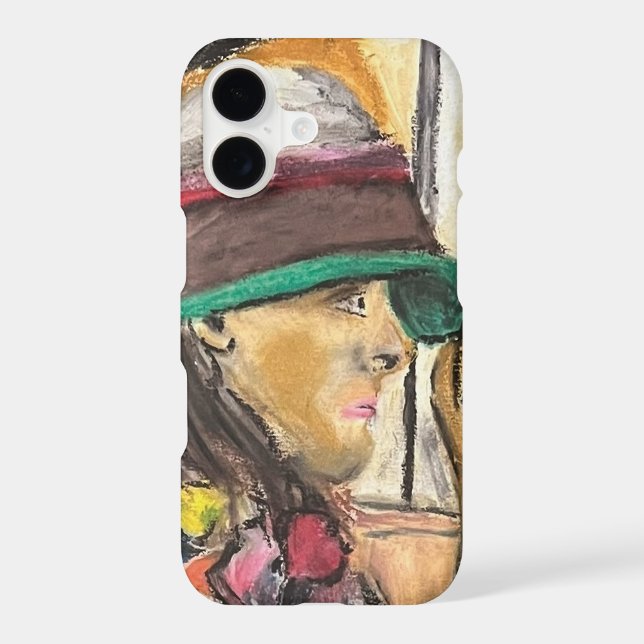 Girl in Vivid Hat Case-Mate iPhone Case (Back)