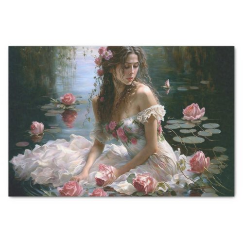 Girl in Water Tissue Paper