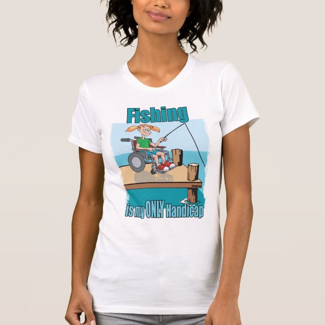 Girl in WheelChair Fishing T-Shirt (Front)