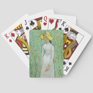 Girl in White by Vincent van Gogh Poker Cards