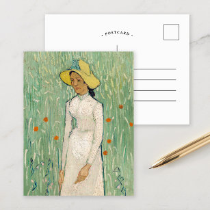 Girl in White   Vincent Van Gogh Postcard