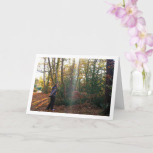 Girl in Woods Portrait Card