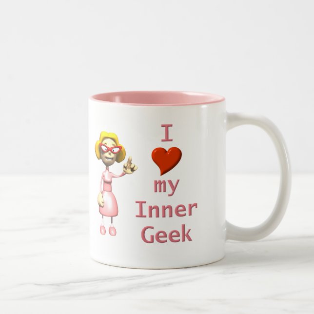 Girl Inner Geek Two-Tone Coffee Mug (Right)