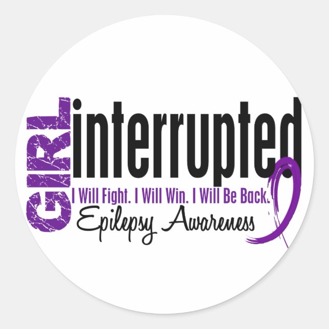 Girl Interrupted 1 Epilepsy Classic Round Sticker (Front)