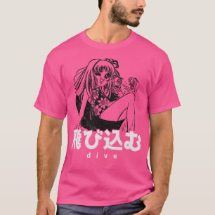 Girl into the Summer Dive Japanese Vintage T-Shirt