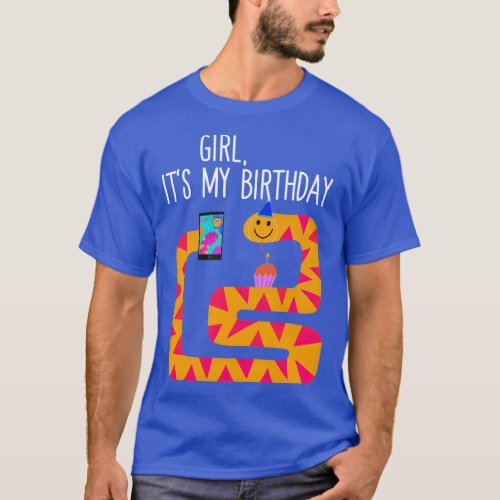 Girl Its My Birthday Snake Selfie T_Shirt