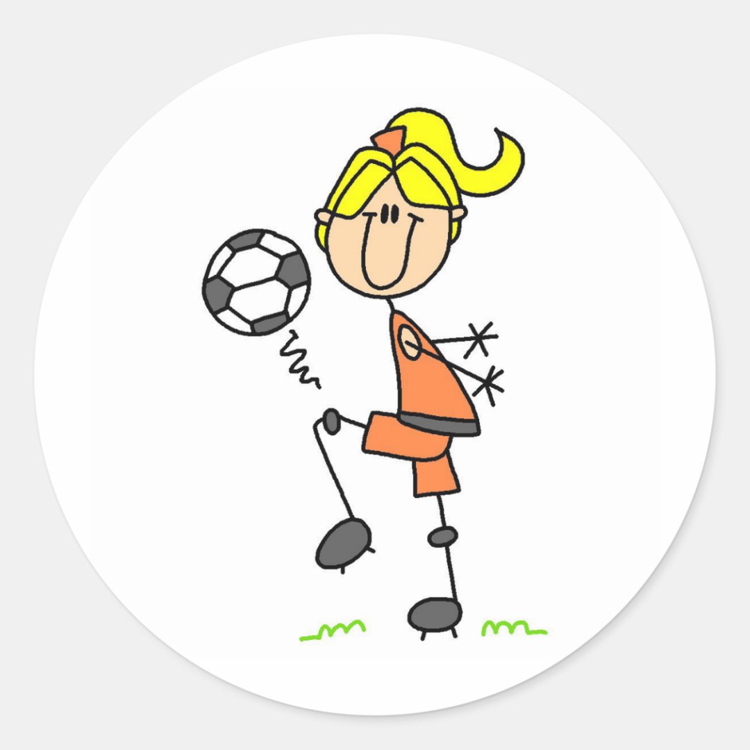 Girl Juggling Soccer Ball Sticker Zazzle
