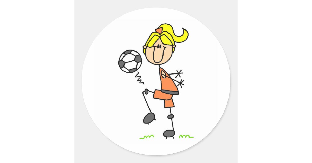 Girl Juggling Soccer Ball Sticker Zazzle