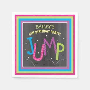 Girl Jump Birthday Party Trampoline Bounce House Napkins