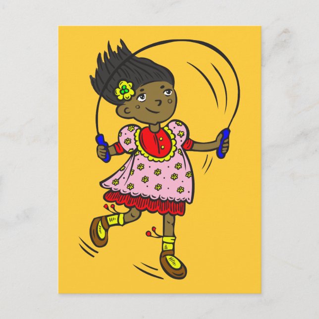 Girl Jumping Rope Postcard (Front)
