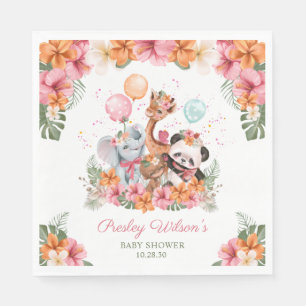 Girl Jungle Safari Napkins