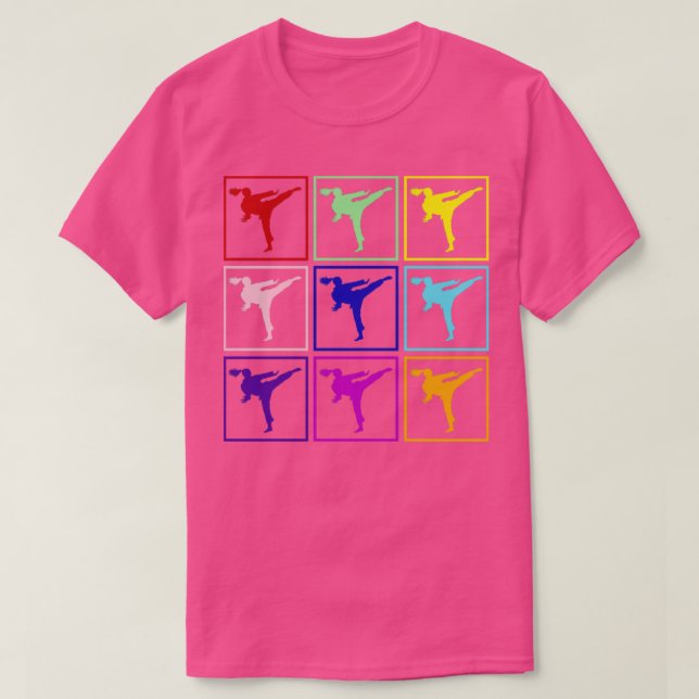 Girl Karate Kick Martial Arts Gift Karate T-Shirt (Design Front)