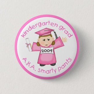 Girl Kindergarten Graduate / Graduation Pinback Button