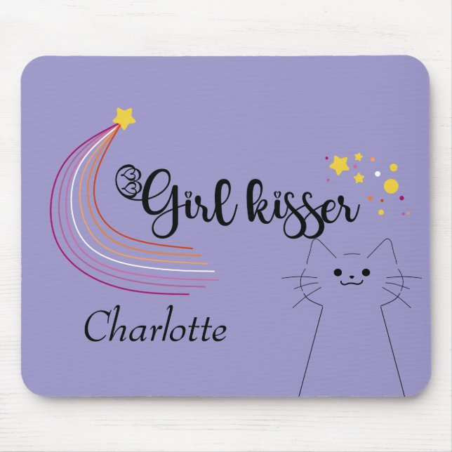 Girl Kisser Lesbian Mousepad (Front)