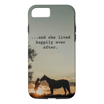 Girl Kissing Horse She Lived Happily Ever After iPhone 8/7 Case