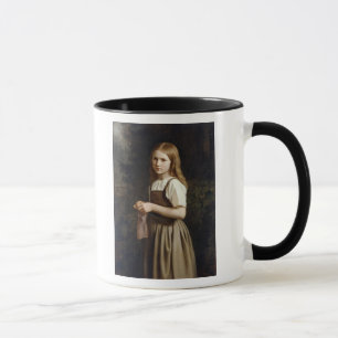 Girl Knitting, 1854 Mug
