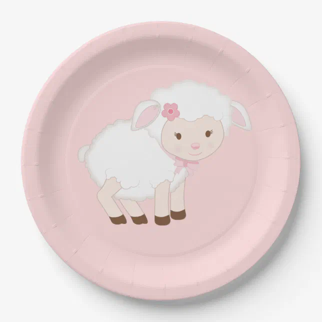 Girl Lamb paper plates for Any event | Zazzle
