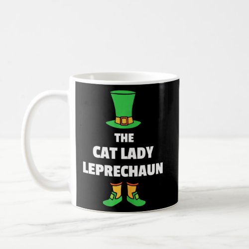 Girl Leprechaun St Patricks Day Cat Lady  Coffee Mug
