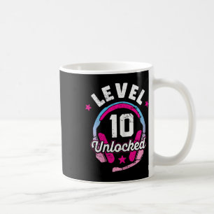 Girl Level 10 Unlocked Video Game 10th Birthday Gi Coffee Mug