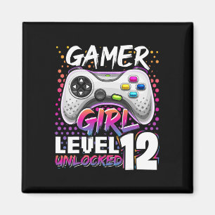 Girl Level 12 Unlocked Video Game 12th Birthday Gi Magnet