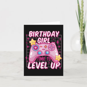 Girl Level Unlocked Video Game Birthday Gift Girls Card